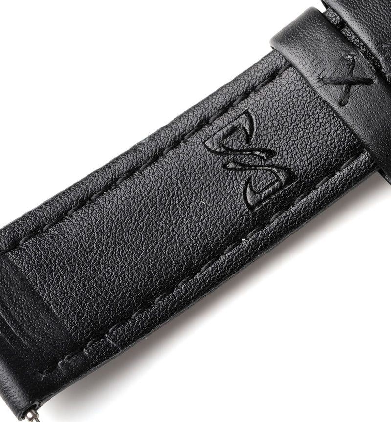 Genuine Hand Made Leather Strap 20mm - Black