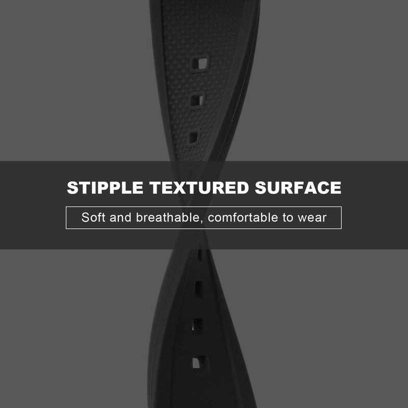 Soft Rubber Silicone Strap 20mm - Black